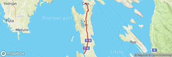 Cres cestovnjača do Osora